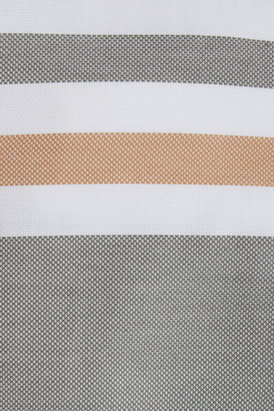 Haki Dinamik Fit Uzun Kol Pamuklu Çizgili Gömlek - 3