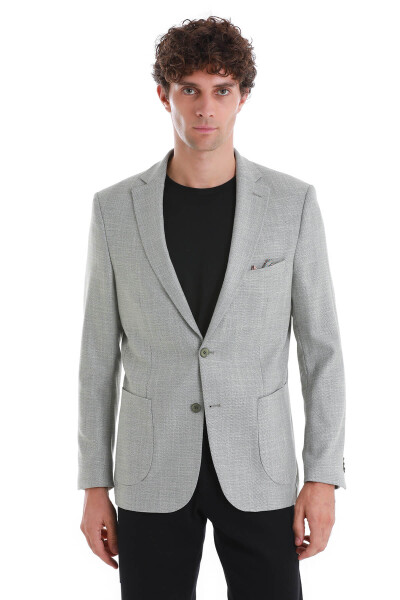 Haki Comfort Fit Mono Yaka Klasik Ceket - 7
