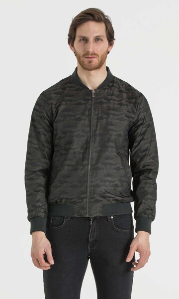 Haki Desenli Bomber Mont - 1