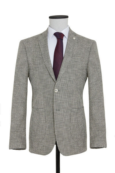 Haki Slim Fit Desenli Blazer Ceket - 5