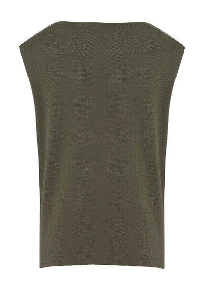 Haki Desenli Triko Yelek - 13