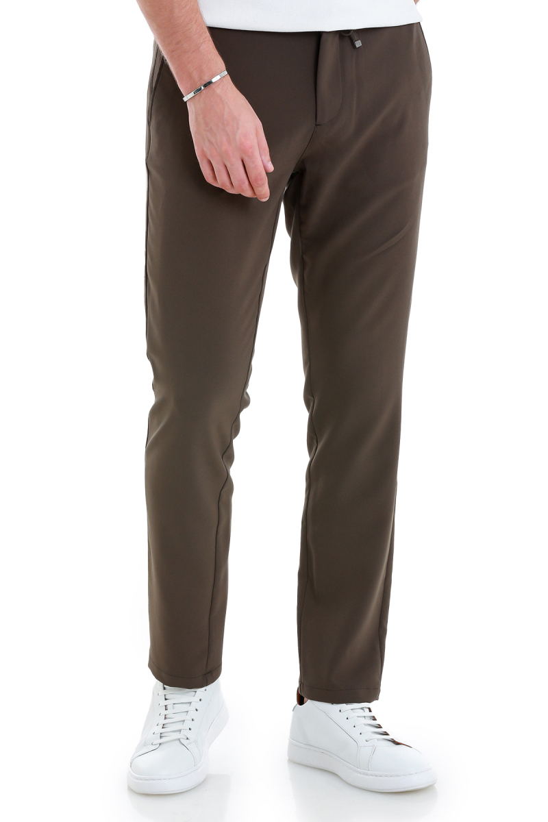 Haki Dinamik Fit Düz Yandan Cepli Jogger Pantolon - HTML (1)