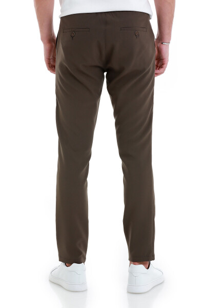 Haki Dinamik Fit Düz Yandan Cepli Jogger Pantolon - 5