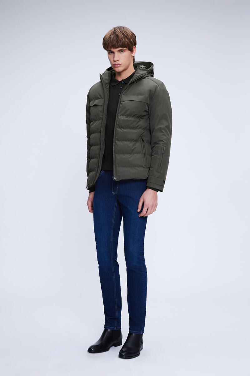 Haki Dinamik Fit Hakim Yaka Kapüşonlu Kaban - HTML (1)