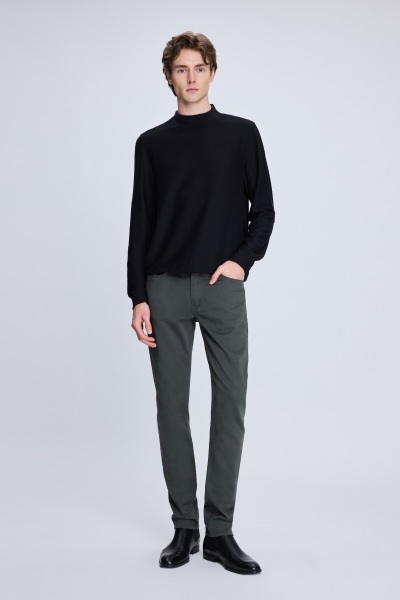 Haki Dinamik Fit Pamuklu 5 Cep Kanvas Pantolon 