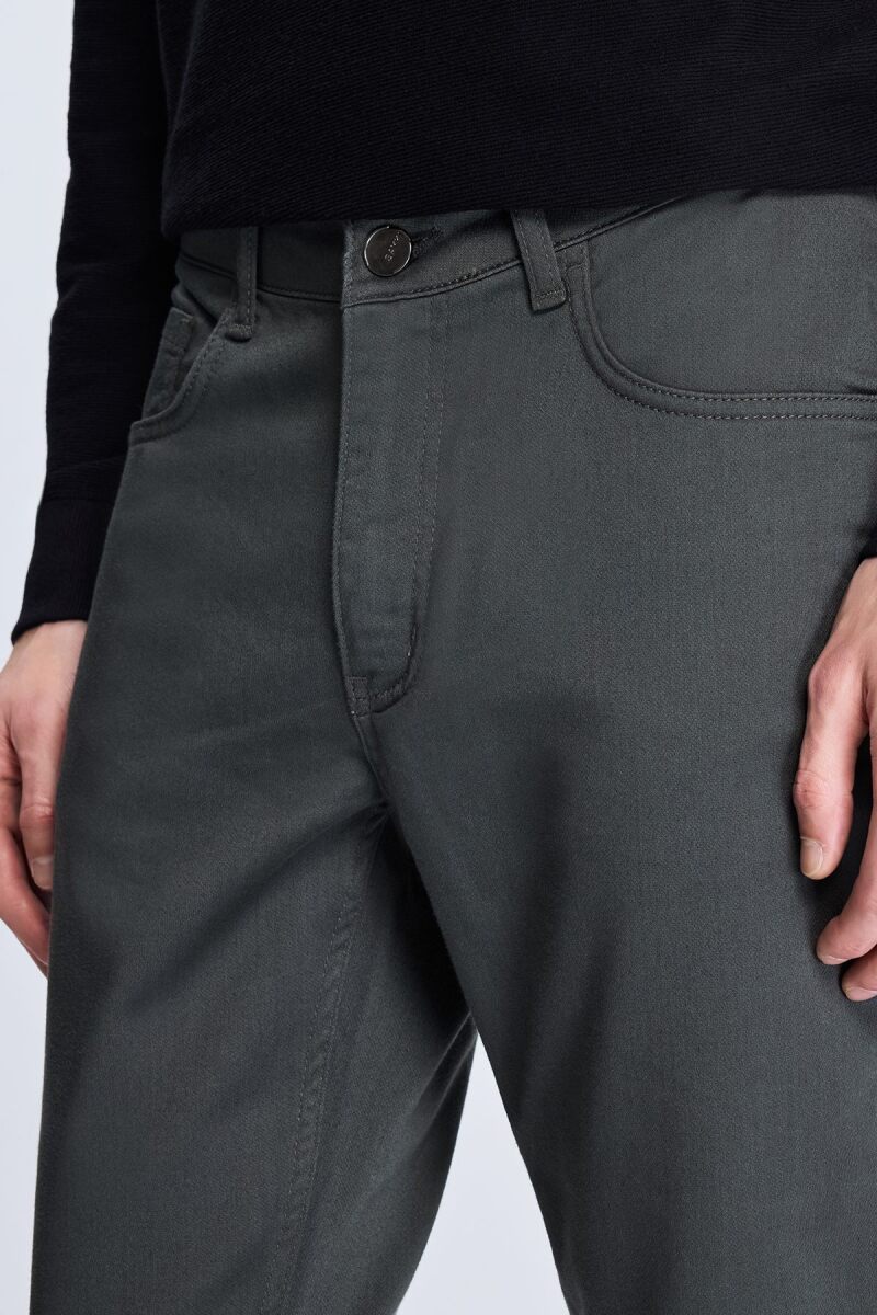 Haki Dinamik Fit Pamuklu 5 Cep Kanvas Pantolon - Hatem Saykı (1)