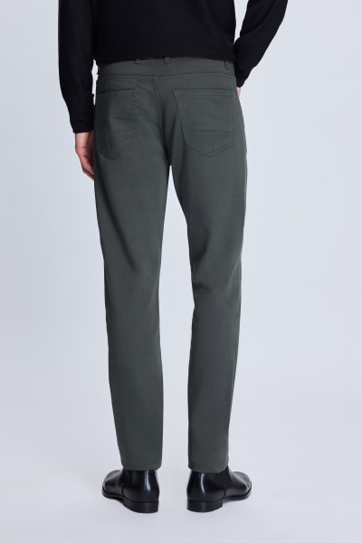 Haki Dinamik Fit Pamuklu 5 Cep Kanvas Pantolon - 5