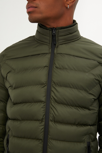 Haki Hakim Yaka Şişme Mont - 9