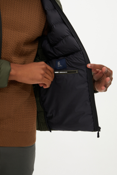 Haki Hakim Yaka Şişme Mont - 10