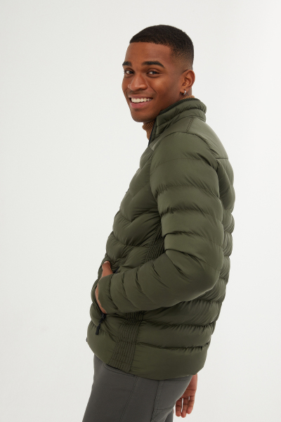 Haki Hakim Yaka Şişme Mont - 12