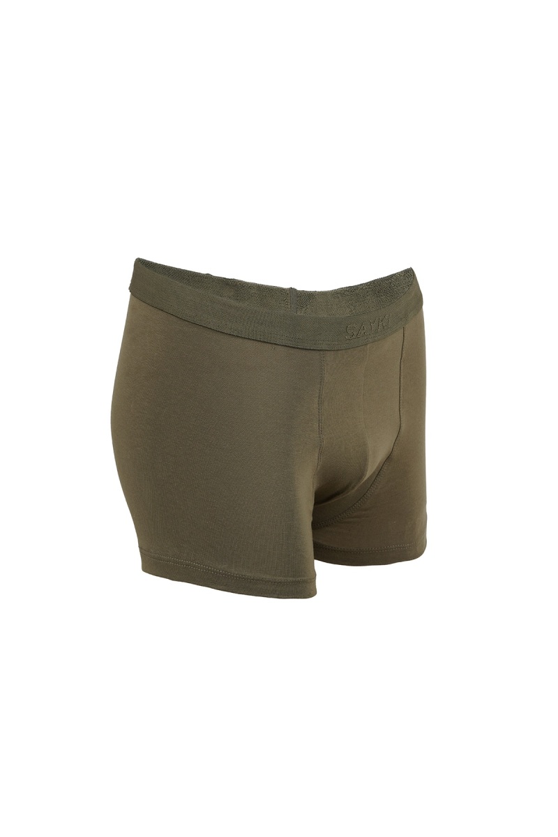 Haki Pamuklu Boxer - Hatem Saykı