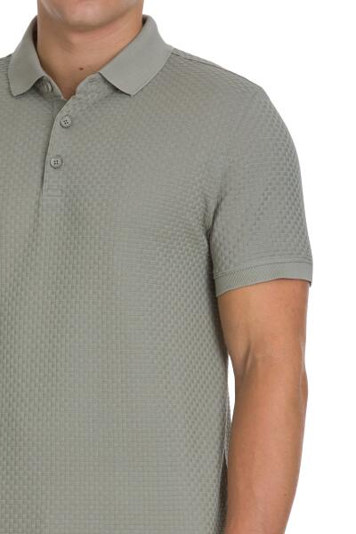 Haki Regular Fit 100% Pamuk Polo Yaka Merserize Tişört - 4