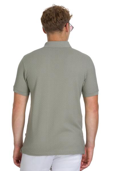 Haki Regular Fit 100% Pamuk Polo Yaka Merserize Tişört - 5