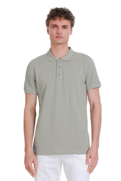 Haki Regular Fit 100% Pamuk Polo Yaka Tişört 
