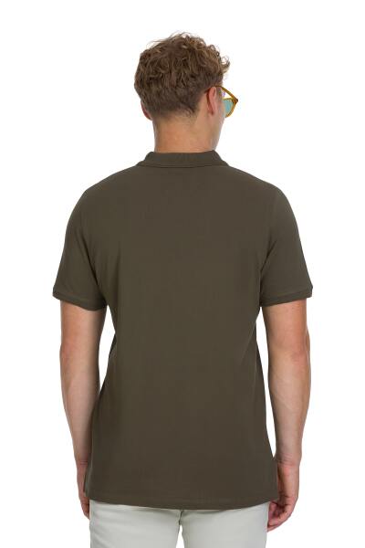 Haki Regular Fit 100% Pamuklu Polo Yaka Tişört - 5