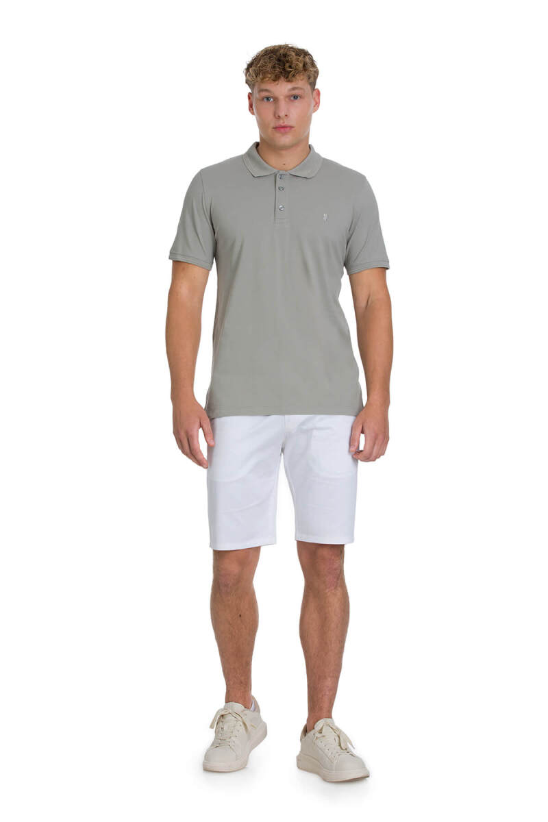 Haki Regular Fit 100% Pamuklu Polo Yaka Tişört - Hatemoğlu (1)