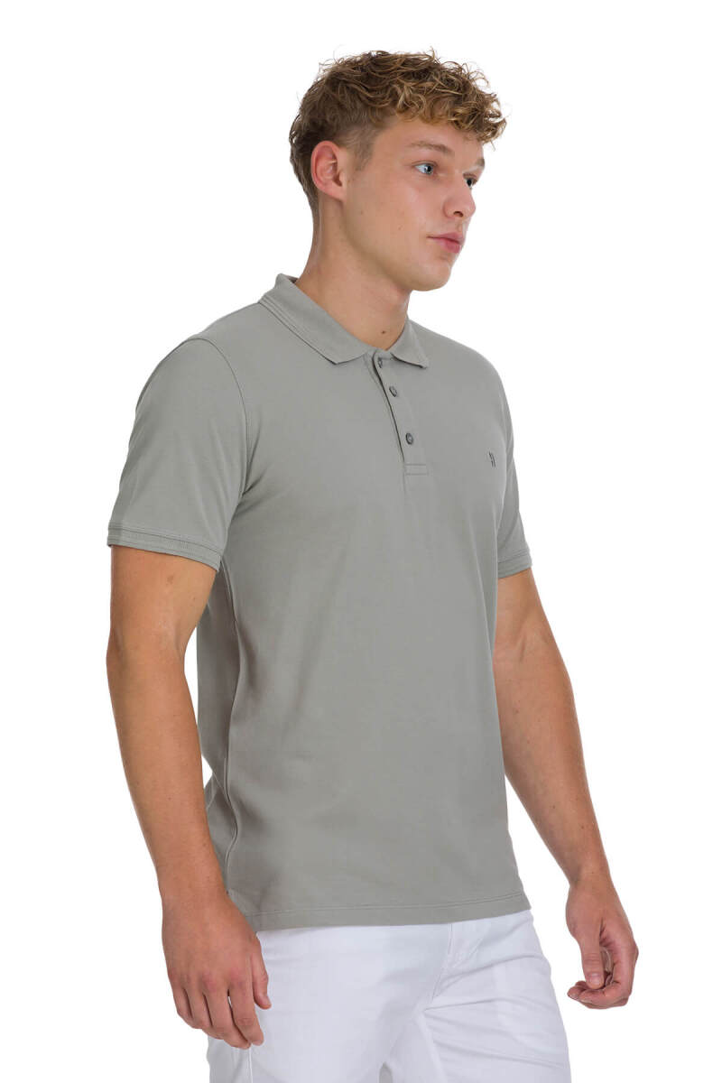 Haki Regular Fit 100% Pamuklu Polo Yaka Tişört - Hatemoğlu (1)