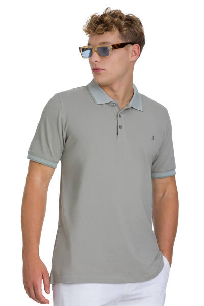 Haki Regular Fit 100% Pamuklu Polo Yaka Tişört 