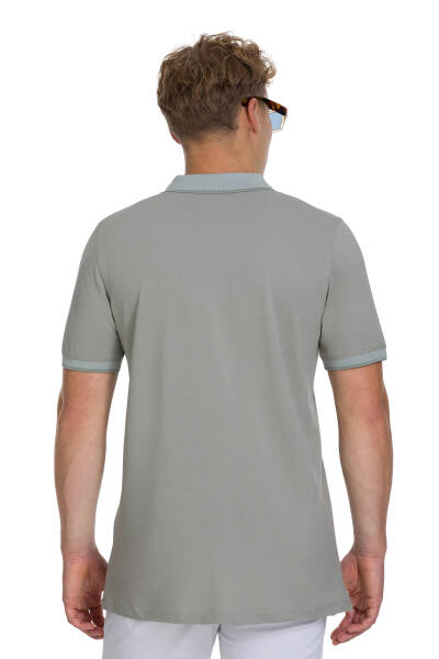 Haki Regular Fit 100% Pamuklu Polo Yaka Tişört - 3