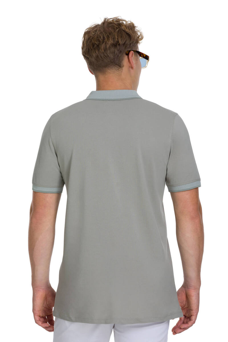 Haki Regular Fit 100% Pamuklu Polo Yaka Tişört - HATEMOĞLU (1)
