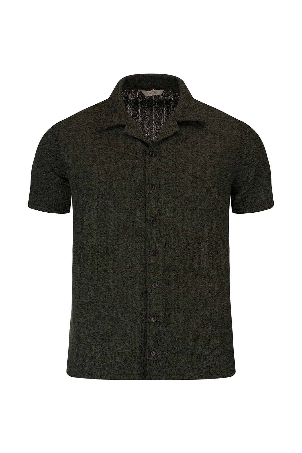 Haki Regular Fit Apaş Yaka Gömlek - 1
