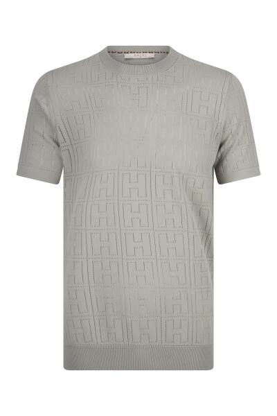 Haki Regular Fit Bisiklet Yaka Rayon Tişört 
