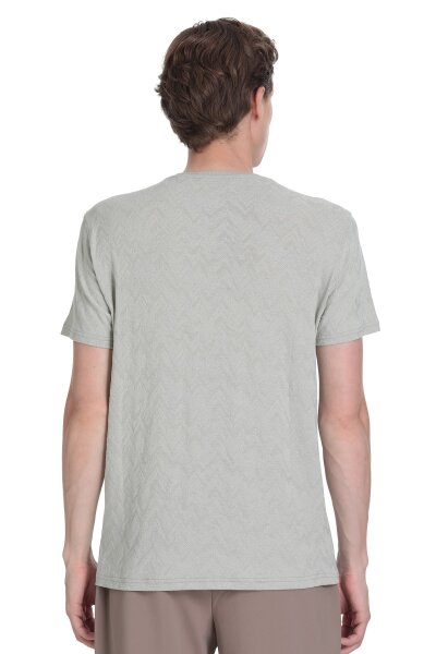 Haki Regular Fit Bisiklet Yaka Tişört - 5