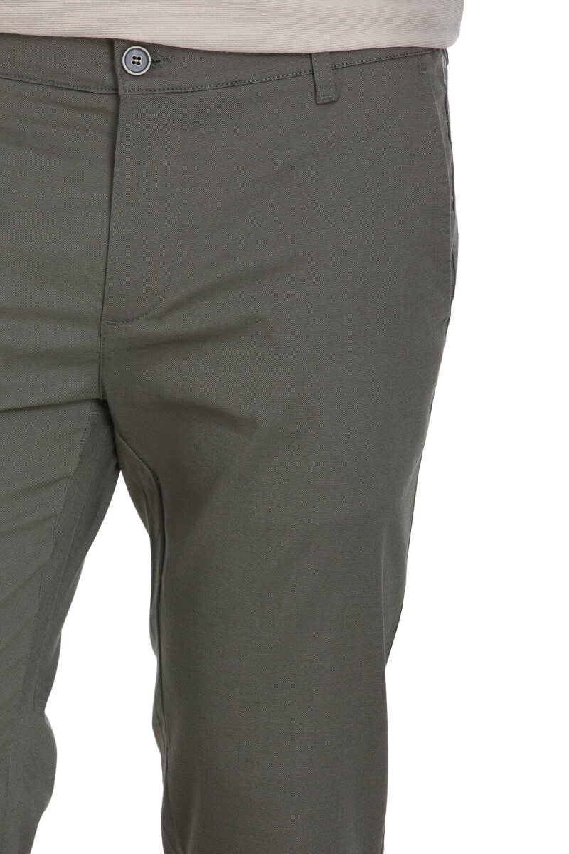 Haki Regular Fit Desenli Yandan Cepli Pamuklu Jogger Pantolon - Hatemoğlu (1)