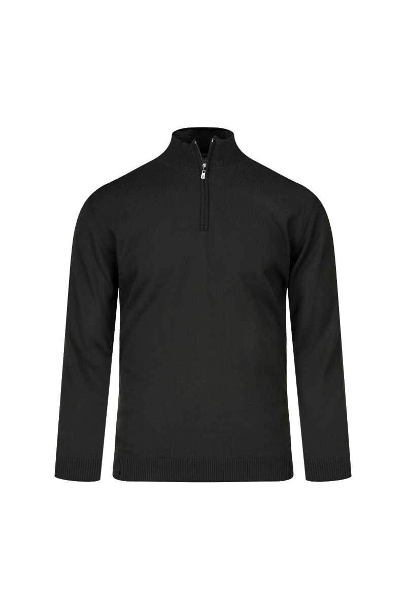 Haki Regular Fit Fermuarlı Yarım Balıkçı Yaka Yünlü Kazak