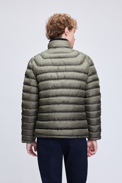 Haki Regular Fit Hakim Yaka Şişme Mont - 7