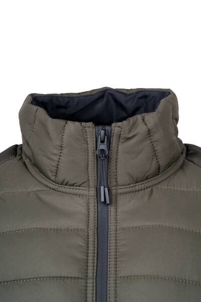 Haki Regular Fit Hakim Yaka Şişme Mont - 9