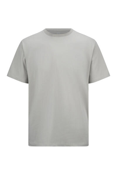 Haki Regular Fit Pamuklu Bisiklet Yaka Tişört 