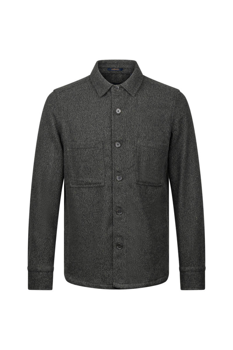 Haki Regular Fit Pamuklu Overshirt Gömlek Ceket - Hatemoğlu