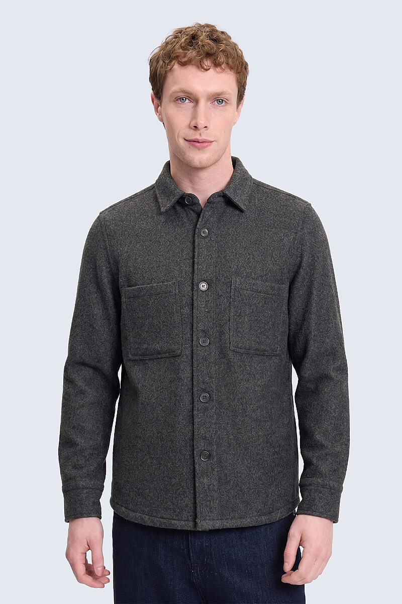 Haki Regular Fit Pamuklu Overshirt Gömlek Ceket