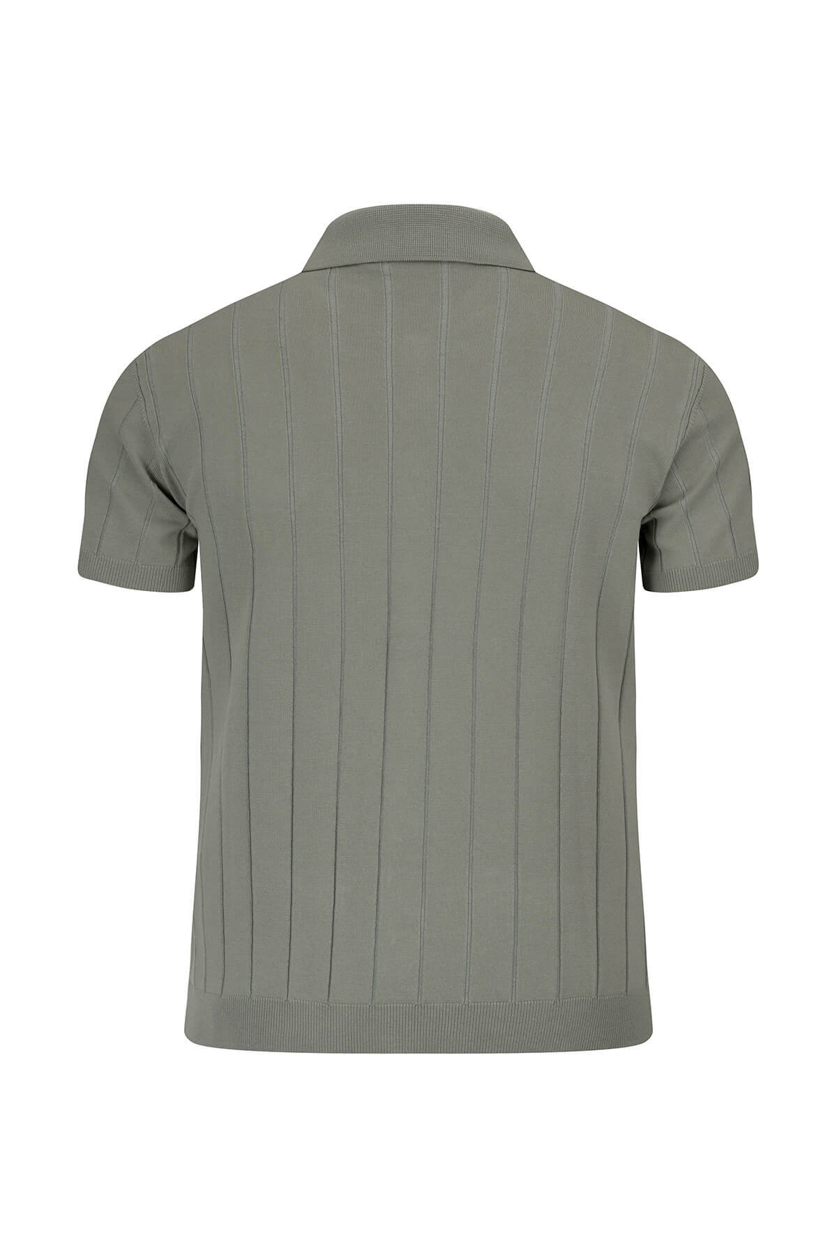 Haki Regular Fit Polo Yaka Düğmeli Tişört - 4