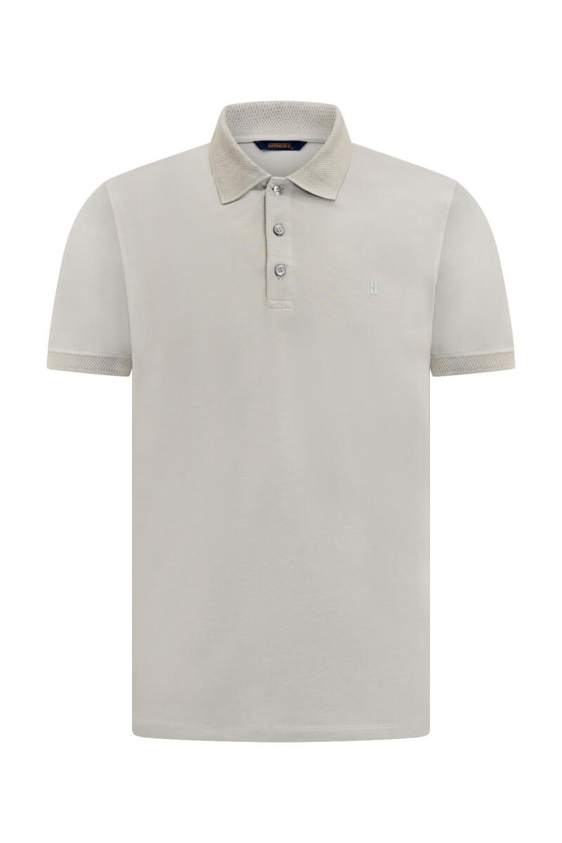 Haki Regular Fit Polo Yaka Pamuklu Tişört - Hatemoğlu