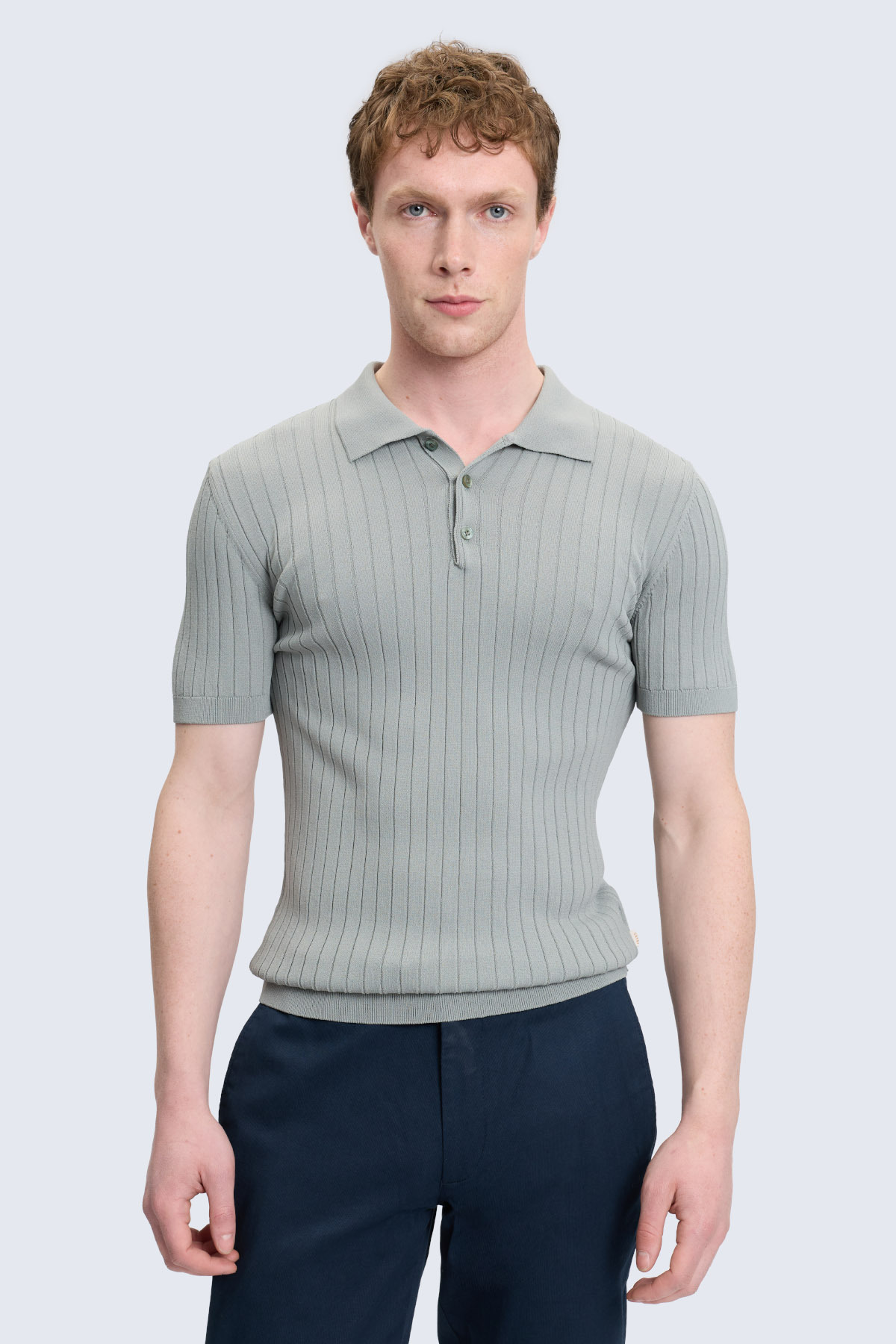 Haki Regular Fit Polo Yaka Rayon Tişört - 1