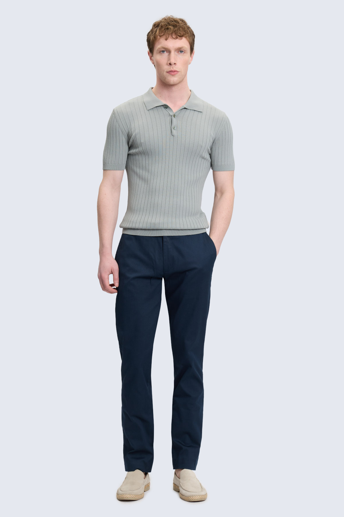 Haki Regular Fit Polo Yaka Rayon Tişört - 2