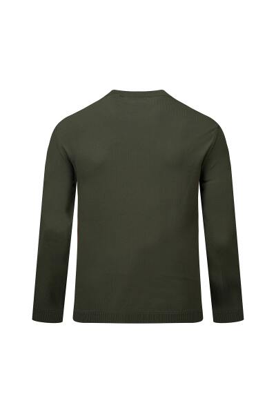 Haki Regular Fit Yarım Balıkçı Yaka Rayon Kazak - 3