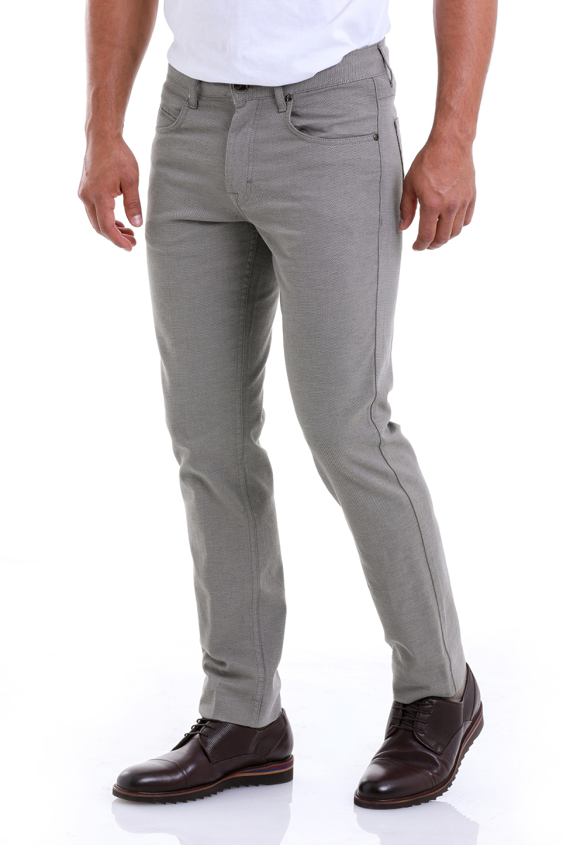Haki Regular Fit Desenli Pamuklu 5 Cep Kanvas Pantolon - Hatemoğlu (1)