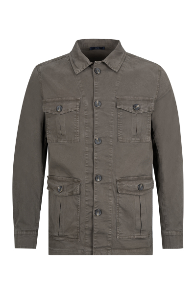 Haki Slim Fit Bebe Yaka Mevsimlik Mont 