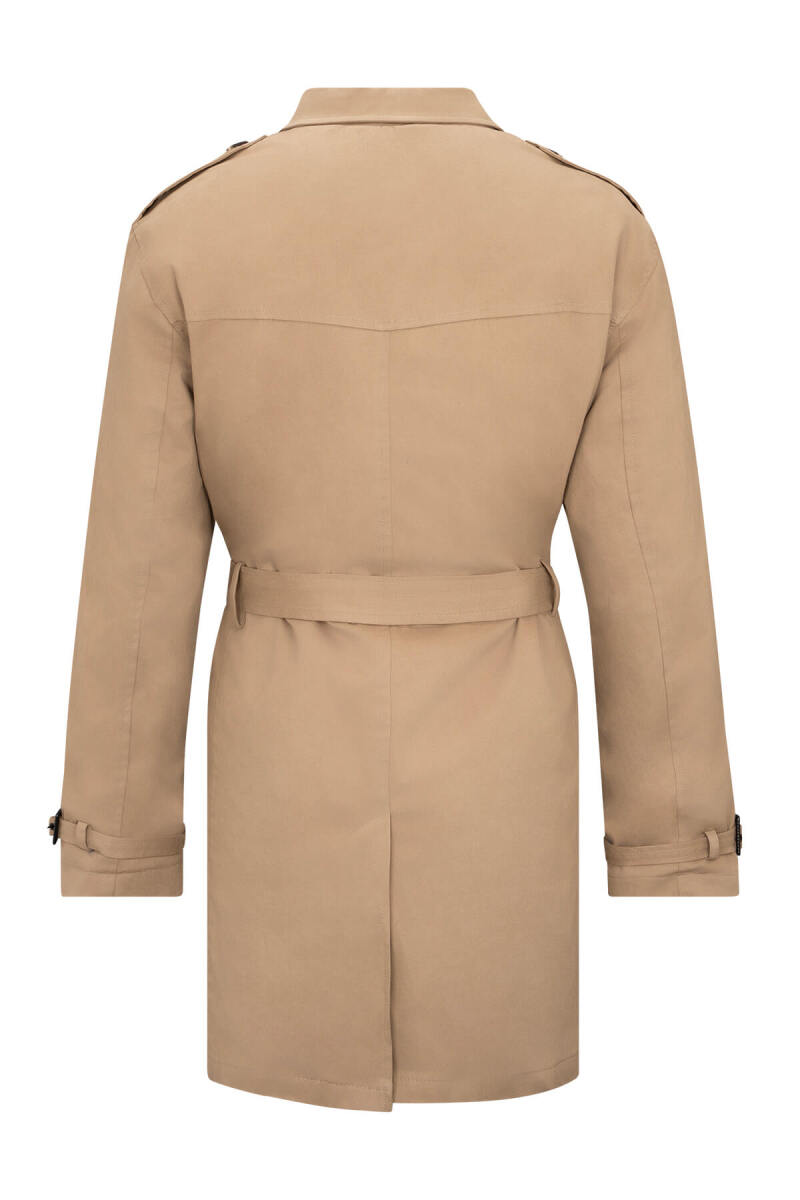 Haki Slim Fit Bebe Yaka Trençkot - Saykı (1)