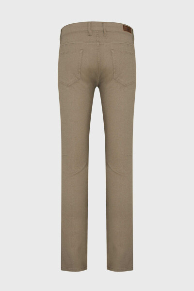 Haki Slim Fit Desenli Pamuklu 5 Cep Kanvas Pantolon - 2