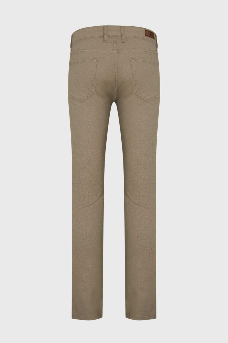 Haki Slim Fit Desenli Pamuklu 5 Cep Kanvas Pantolon - Hatem Saykı (1)