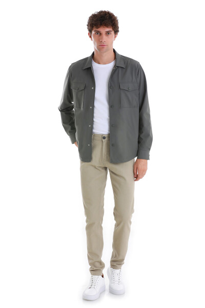 Haki Slim Fit Overshirt Gömlek Ceket - 2