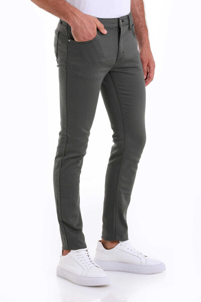 Haki Slim Fit Pamuklu 5 Cep Kanvas Pantolon 