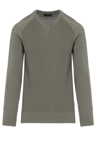 Küf V Yaka Triko Kazak - 7