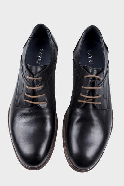 Hakiki Deri Siyah Klasik Ayakkabı - 8