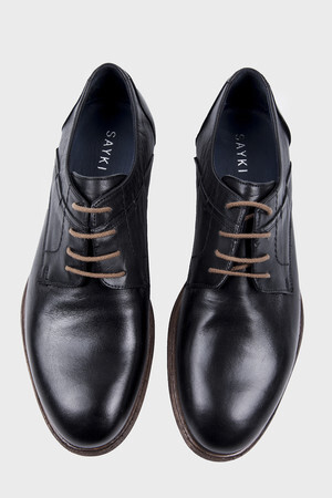 Hakiki Deri Siyah Klasik Ayakkabı - 9
