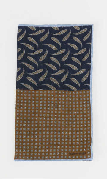 Desenli Hardal Keten Mendil - 6